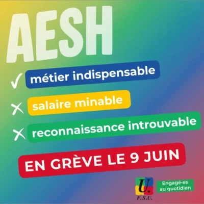 AESH - grève 9 juin 2026